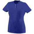 thumbnail image 2 of Augusta 1212A Ladies Wicking Two-Button Jersey - Purple- 2X, 2 of 2
