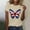 Beige, variant on QUNYINEY Independence Day Womens Tshirts Casual Short Sleeve Crew Neck Tops Loose Summer Pullover Women's Tops