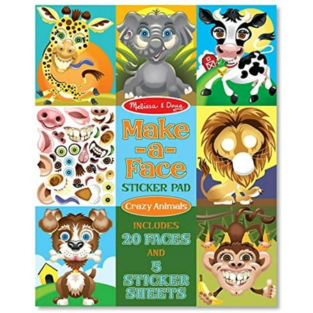 UPC: 0000772086059 | Melissa & Doug  Make-a-Face Crazy Animals Sticker Pad