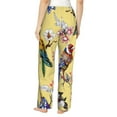 thumbnail image 3 of Xecao Beautiful Bright Birds And Flowers Women's Straight Lounge Pajama Pants: The Epitome of Relaxed Sleepwear, 3 of 9