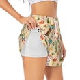 thumbnail image 1 of Balery Groovy American Western Footwear Pantalones cortos deportivos para mujer con forro y dos bolsillos, elásticos, para entrenamiento, gimnasio, yoga-XX-Large, 1 of 7