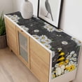thumbnail image 4 of Daisy Floral Table Runner - 36 Inch Long, Kitchen Dining Table Runner Dresser Scarves, Vintage Watercolor Bee Gnomes Flowers Farmhouse Decor for Coffee Tables Wedding Party Banquet, 4 of 8