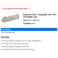thumbnail image 2 of Expansion Tank - Compatible with 1995 - 1999 BMW 318ti 1996 1997 1998, 2 of 2