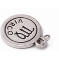thumbnail image 2 of 1 Pcs 12 Constellation/Zodiac Sign Brass Pendants Flat Round Virgo Charm Silver Pendant Decoration for Women Jewelry DIY Necklace Bracelet Craft Making 18.5x15x2mm Jump Ring: 5x0.7mm, 2 of 2
