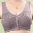 thumbnail image 2 of Bras for Women Bras for Older 3 Pack Front Closure Everyday Cozy Bras Wire Front Button Sports Bra Bra, 2 of 3