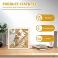 thumbnail image 3 of 2 Pieces 7.8" x 7.8" Wooden Dried Pressed Flower Frames, Clear Double Acrylic Photo Picture Frames, Floating Pressed Flower Shadow Box Display for Plant Specimen Tabletop & Wall Decor, 3 of 7