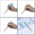 thumbnail image 5 of Palillos de práctica de dibujos animados portátiles para niños, palillos de entrenamiento, vajilla de ayuda para aprender a comer, 5 of 5