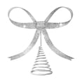 thumbnail image 2 of BotaniNest Easter Bow Topper Gold & Glitter Ribbon Bow With Spiral Base 9.37 Inch Top For Easter & Holiday Festive, 2 of 5