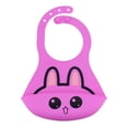 thumbnail image 4 of Baberos De Silicona Impermeables Con Bolsillo De Captura De Alimentos Portátil Sin BPA , Rose Red Rosa roja, 4 of 5