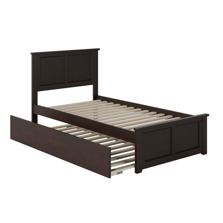 Atlantic furniture madison platform bed with matching outlet foot board with twin size urban trundle bed