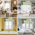 thumbnail image 5 of Abstract Art Valances for Windows, Retro Green Collage Oil Painting Texture Valance Window Treatment Rod Pocket Short Curtains Valances for Kitchen Bathroom 42"W x 12"L, 5 of 9