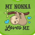 thumbnail image 4 of Inktastic My Nonna Loves Me with Sloth and Hearts Boys or Girls Baby Bib, 4 of 4