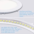 thumbnail image 2 of HUGFEGWE Ultra Thin 15W LED Ceiling Panel Light 7" Recessed Round Downlight for Home, Office, Mall, Low Energy Consumption Non Dimmable with Driver 6000K (15W, White) CJB91-28278, 2 of 7