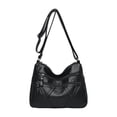 thumbnail image 3 of Bolso de hombro PU para mujer Hugo negro impermeable, 3 of 8