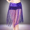 thumbnail image 2 of QHFBli Womens Belly Dance Scarf Belt Skirt Latin Dance Belt Performance Tassel Wave Skirt Carnival Rave Festival, 2 of 3