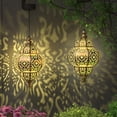thumbnail image 2 of Hanging Solar Lights Outdoor Garden Decor Solar Lantern Waterproof Plastic Moroccan Outdoor Decorations for Patio, 2 of 7