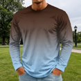 thumbnail image 5 of Zorvxlyn Long Sleeve T Shirt Men Gradient Crewneck Shirts for Men Soft Breathable Fall Big and Tall Work Sweatshirts for Men, 5 of 8