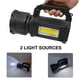thumbnail image 5 of Linterna LED recargable de lúmenes altos 180lm Linterna de mano súper brillante | 3 modos de iluminación | Carga rápida USB | Batería de 1200 mAh | Aleación de aluminio | IP66 a prueba de agua |, 5 of 7