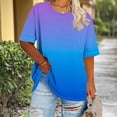 thumbnail image 2 of Jacenvly Hauts pour Femmes Liquidation Hauts pour Femmes Grande Taille Col Rond Manches Courtes Printemps/été T-Shirt Basique Haut T-Shirt Hauts pour Femmes Grande Taille, 2 of 7