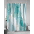 thumbnail image 5 of Shower Curtains Teal Marble Bath Curtain Abstract Geometric Modern Ombre Waterproof Bathroom Shower Curtain Set with Hooks Decoration 72 x 72 Inches, 5 of 7