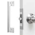 thumbnail image 1 of 7-inch Door Latch Guard Plate L-Shaped Stainless Steel Door Security Protector Latch Cover - Stainle, 1 of 5