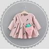 BOBORA 0-3Y Cute Baby Princess Long Sleeve Skirt Cotton Warm Outerwear Baby Girls Clothing