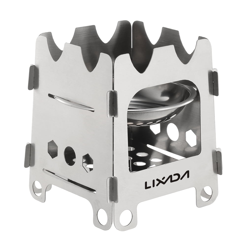 Lixada Outdoor Camping Stove Portable Ultralight Folding Stainless Steel  Wood Stove Pocket Alcohol Stove with Alcohol Tray Camping Fishing Hiking  Backpacking | Walmart Canada