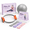 Gray, variant on Purple Pilates Fitness Circle Home Workout Set with Anti-Burst Ball, Resistance Bands, and Guided Calendar