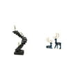 thumbnail image 1 of Conjunto de estatuas abstractas de resina: Pensador y reno. Figuras decorativas únicas para estantería, escritorio, mesa, sala de estar, oficina y dec, 1 of 8