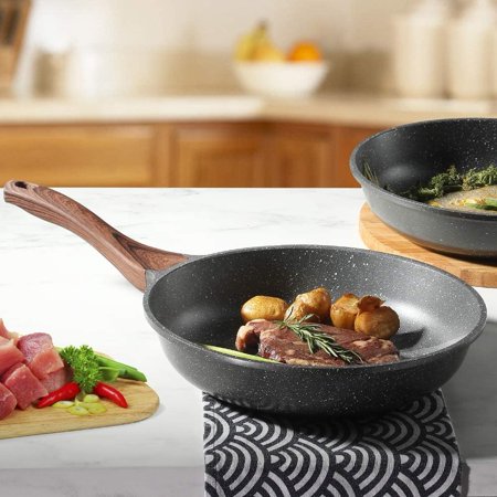 Nonstick Frying Pan Skillet with Coating, Healthy Stone Cookware, PFOA (11 Inch)