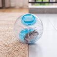 thumbnail image 4 of Clear Hamster Exercise Ball, Ventilation Holes, Turn Lock Closure, No Tools Assembly, for Hamsters, Gerbils, Small Pets, Blue, 1 Pack, 4 of 7