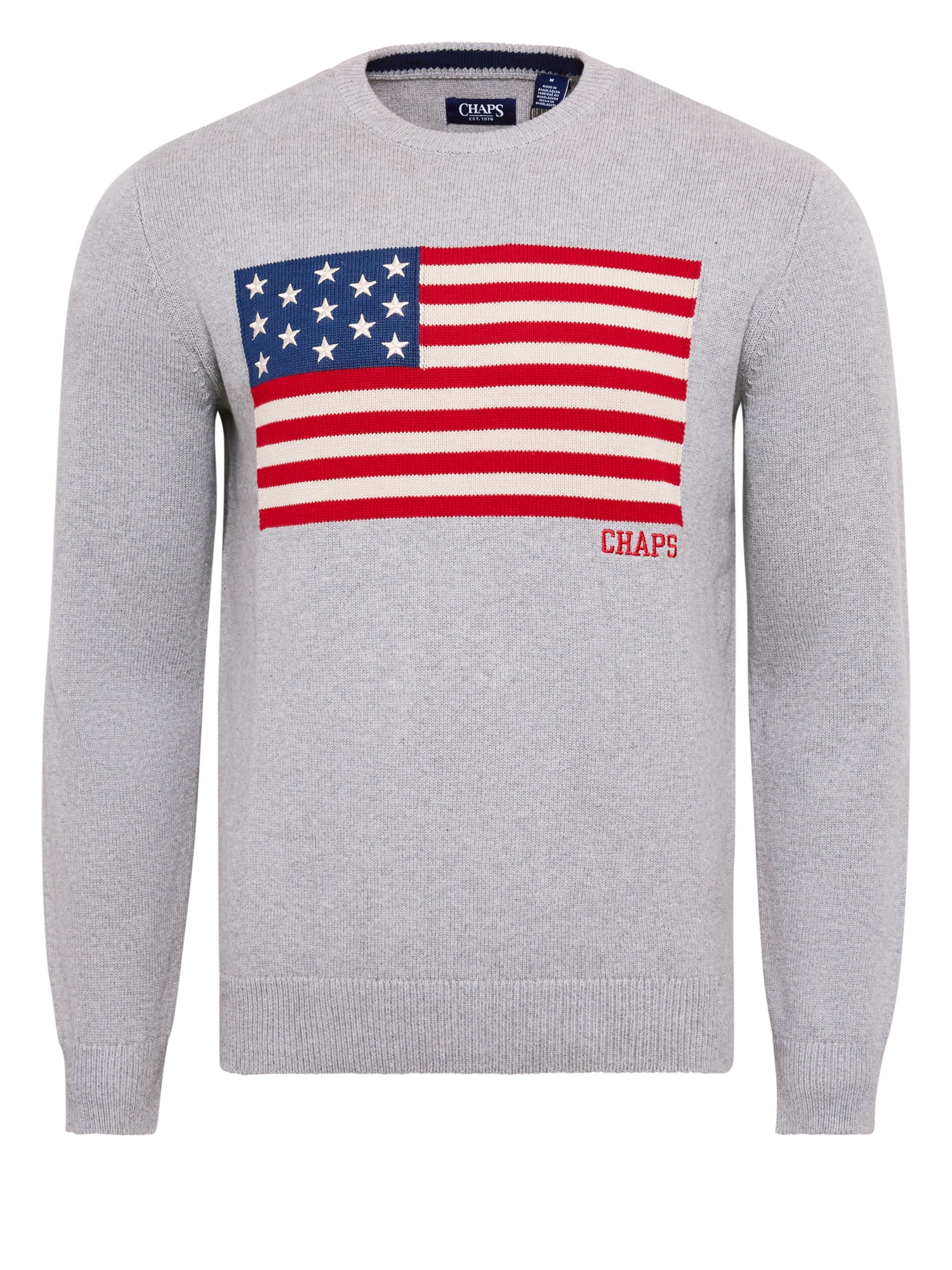Chaps Men's & Big Men's Flag Cotton Crewneck Sweater, Sizes S-2XL