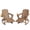 Brown, variant on GOCAPTAIN Set of 2 Folding Adirondack Rocking Chairs Outdoor Rocking Chairs – All-Weather HDPE Patio Chairs with Retractable Ottoman, Cup Holder, Wood Texture – Patio, Garden, Fire Pit, White