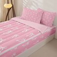 thumbnail image 3 of Erosebridal White Bow Outlines Zipper Twin Comforter Sets with Fitted Sheet and 2 Pillowcases,Ribbon Bowknot Zipper Bedding Set For Girls,Pink Reversible,4-Piece, 3 of 7