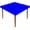 Blue, variant on Square Fitted Tablecloth Saddle Brown Table Cloth Cover with Elastic Edge Washable Tablecloths for Home Party Picnic Camping, Waterproof Polyester Cloths, Fit for 36x36 Inch Tables