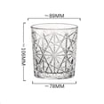 thumbnail image 2 of Taza de vidrio transparente sin plomo vintage, vasos for beber de boca ancha tallados de línea clásica, 2 of 7