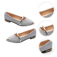 thumbnail image 2 of BRIGHTFUFU 1 par de zapatos desnudos planos puntiagudos de verano elegantes zapatos de mujer soltera antideslizantes con perlas, 2 of 7