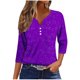 thumbnail image 2 of Fiudx Ofertas Flash Artículos En Oferta Camiseta Holgada de Manga 3/4 con Cuello En V y Estampado Navideño Informal a La Moda para Mujer, 2 of 5