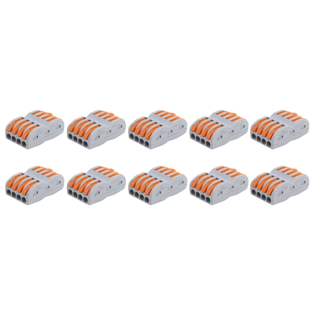 Conecte 10 Uds. Conectores De Cable Compactos Palanca Tuerca Bloque De Terminales SPL-4 Tipo De Empalme De Conexión Rápida