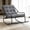 Gray, variant on MOONMISS Rocking Chair with Soft Comfy Thick Cushion,Indoor/Outdoor with Footrest,Beige