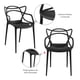 thumbnail image 2 of Set De 4 Sillas Master Negro Para Comedor Apilable, 2 of 4