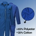 thumbnail image 2 of ACTIVE UNIFORMS Overall Workwear Men Long Sleeve Coveralls (Royal Blue, X-Large Tall), 2 of 7