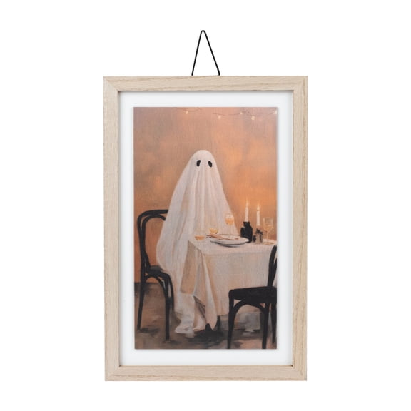 Ghostly Dinner Framed Wall Art, Multicolor, 8" x 12", Halloween by Way To Celebrate
