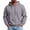 Silver, variant on Husipze Hoodies for Men Workout Casual Fashion Hooded Sweatshirt Solid Fall Winter Long Sleeve Pullover Silver S