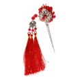 thumbnail image 4 of Horquilla de flores clásicas para niña Yuyangstore hecho a mano rojo, 4 of 7