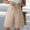 *Khaki, variant on ClodeEU Women's Elastic Waist Knee Length Shorts with Button,Casual Bermuda Pants Khaki,Womens Plus L