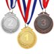 thumbnail image 5 of GADPIPARTY 3 medallas de premio de metal con cintas, medallas de bronce doradas y plateadas para competiciones deportivas, 5 of 7