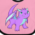 thumbnail image 4 of Inktastic Cute Baby Purple Dragon Boys or Girls Baby Bib, 4 of 4