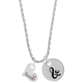 thumbnail image 1 of Delight Jewelry Heart with ''Soccer'' and AB Crystal Silvertone Script Initial Disc - & - Charm Necklace, 20"+3", 1 of 4