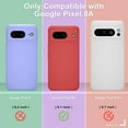 thumbnail image 3 of KOMI for Google Pixel 8a Case, Silicone Phone Case with 1 Screen Protector, Soft Anti-Scratch Microfiber Lining, Full Body Shockproof Slim Cover Support Wireless Charging, Orange, 3 of 5